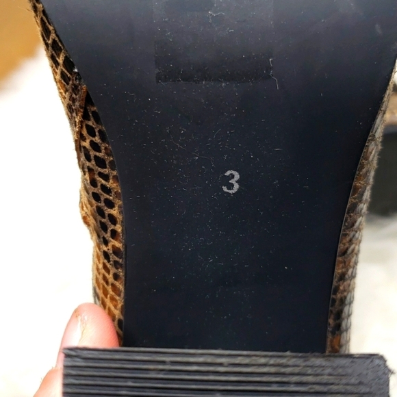 ASOS DESIGN Rescue Leather Block Heel Boots In Snake  5 - Picture 10 of 14